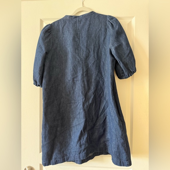 J.Crew puff sleeve denim popover dress - Picture 5 of 9